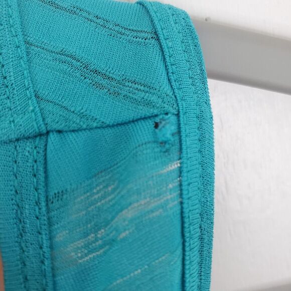 Nike Sheer Striping Tank Top Racerback Blue Workout Running Womens M Dri Fit - Picture 5 of 11